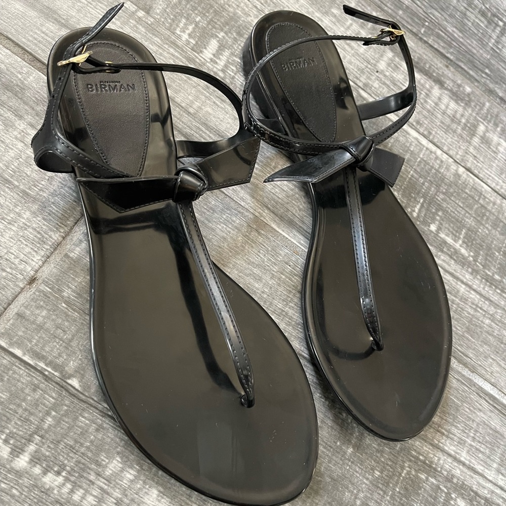 ALEXANDRE BIRMAN BLACK JELLY CLARITA SANDALS size 42